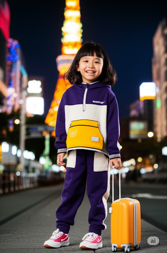 KidsFlyer™ Safety Travel Outfit with Smart QR Code System - PURPLE
