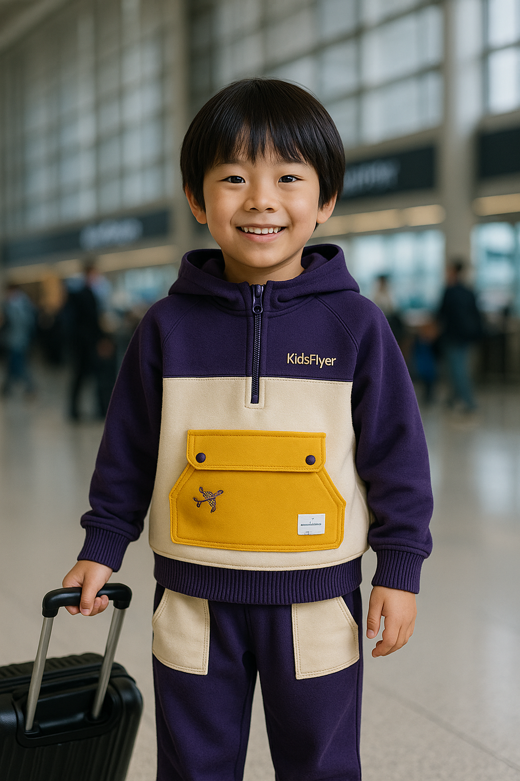 KidsFlyer™ Safety Travel Outfit with Smart QR Code System - PURPLE