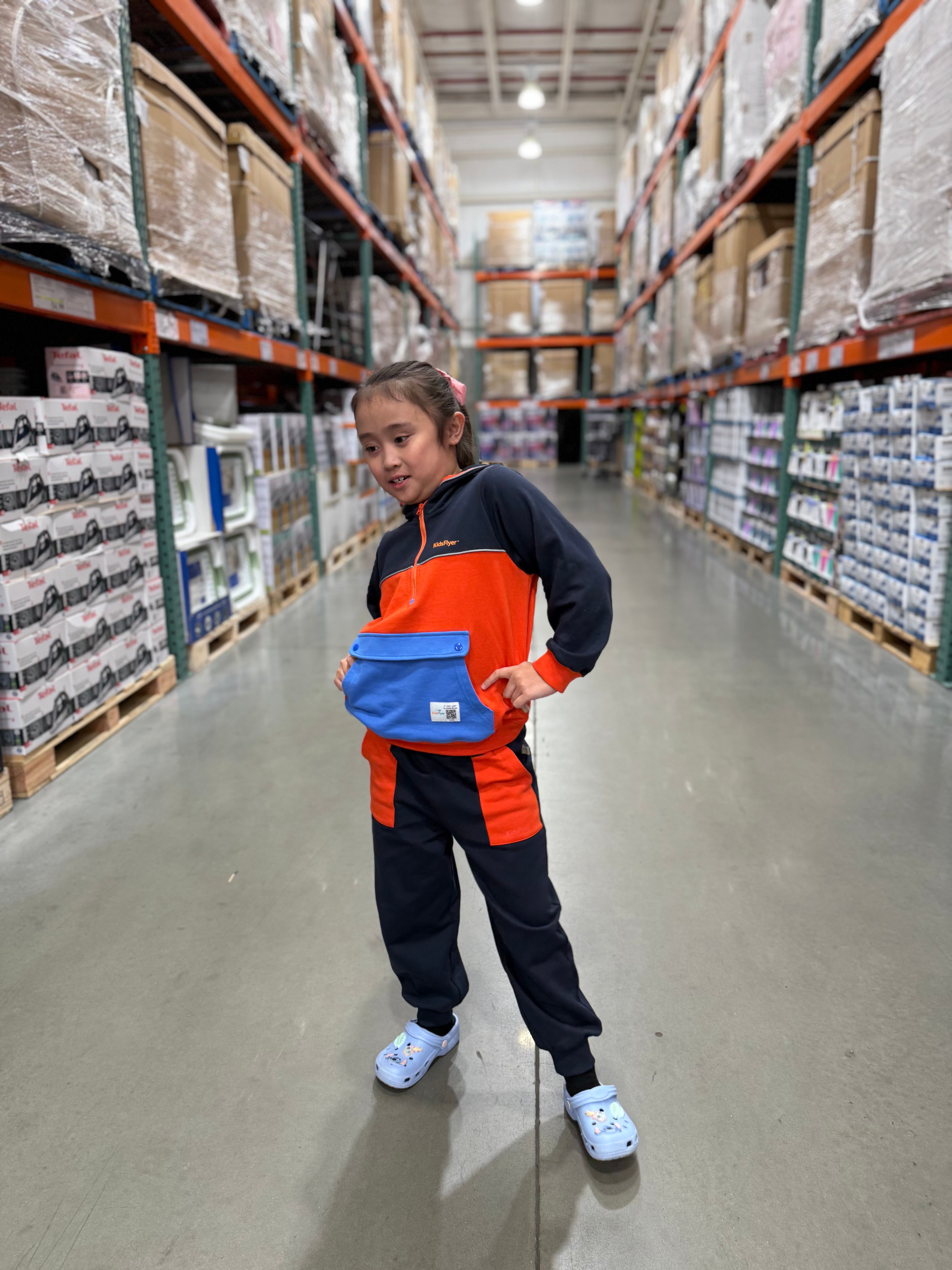 KidsFlyer™ Safety Travel Outfit with Smart QR Code System - BLUE