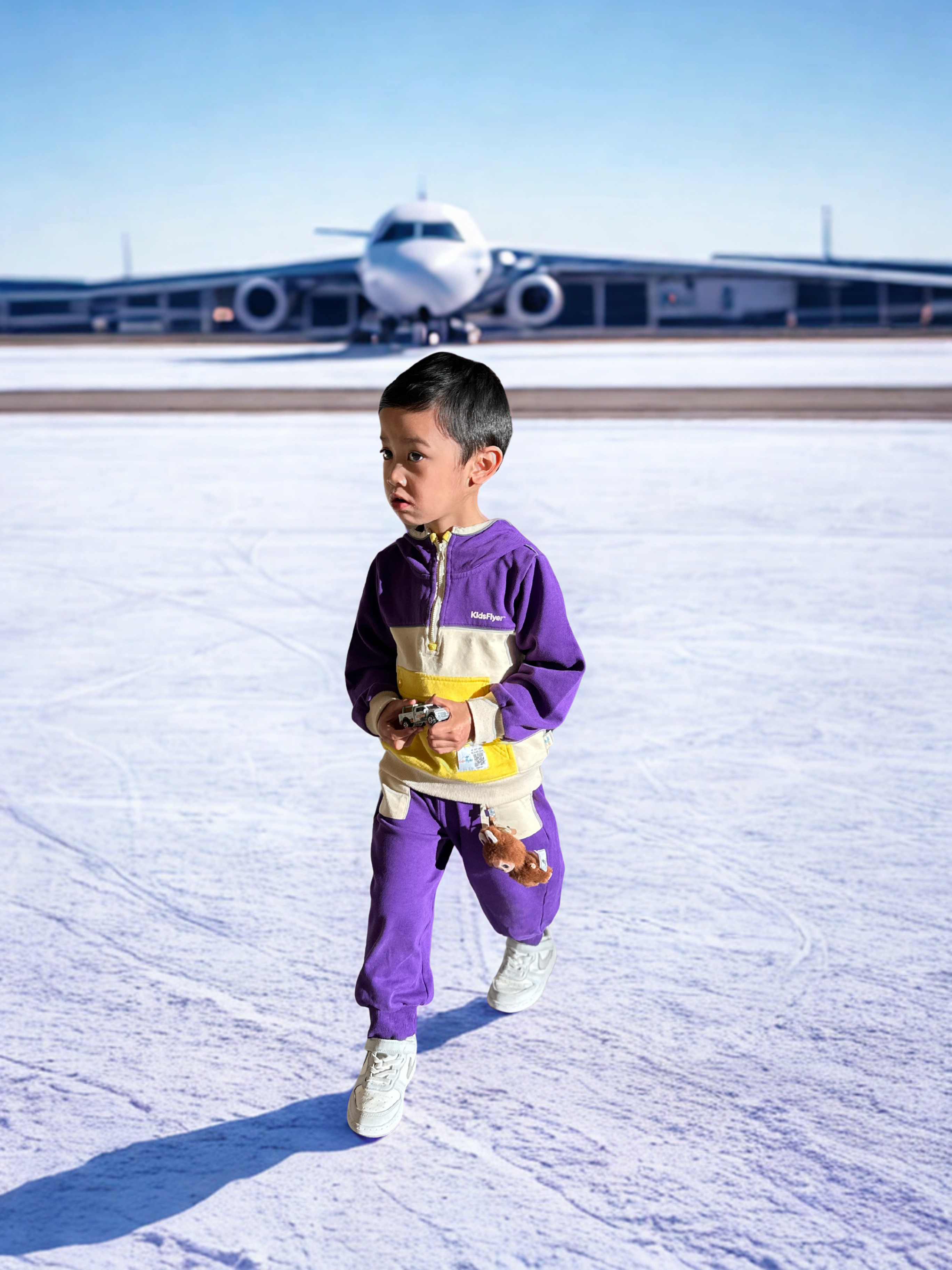 KidsFlyer™ Safety Travel Outfit with Smart QR Code System - PURPLE