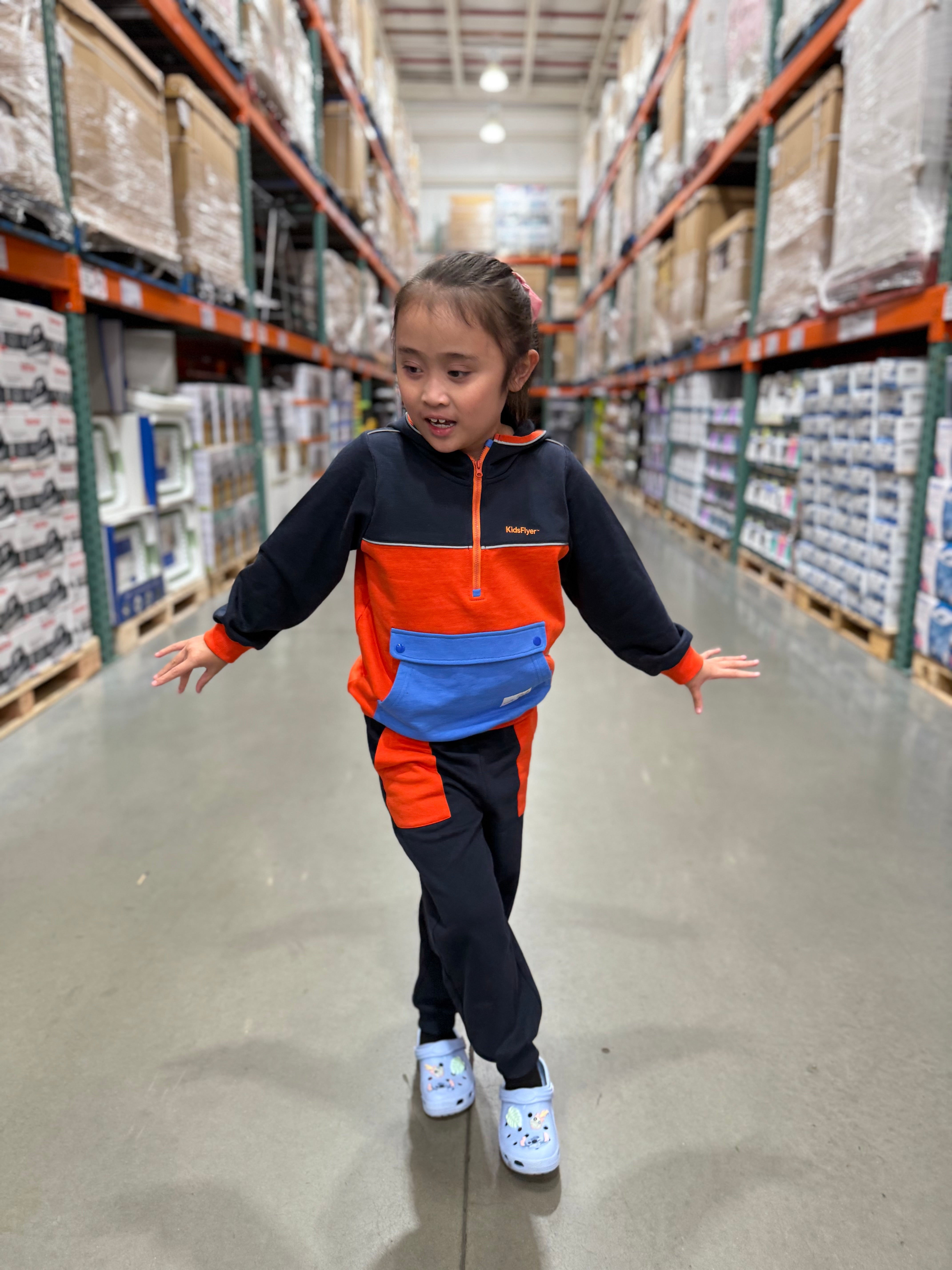 KidsFlyer™ Safety Travel Outfit with Smart QR Code System - BLUE
