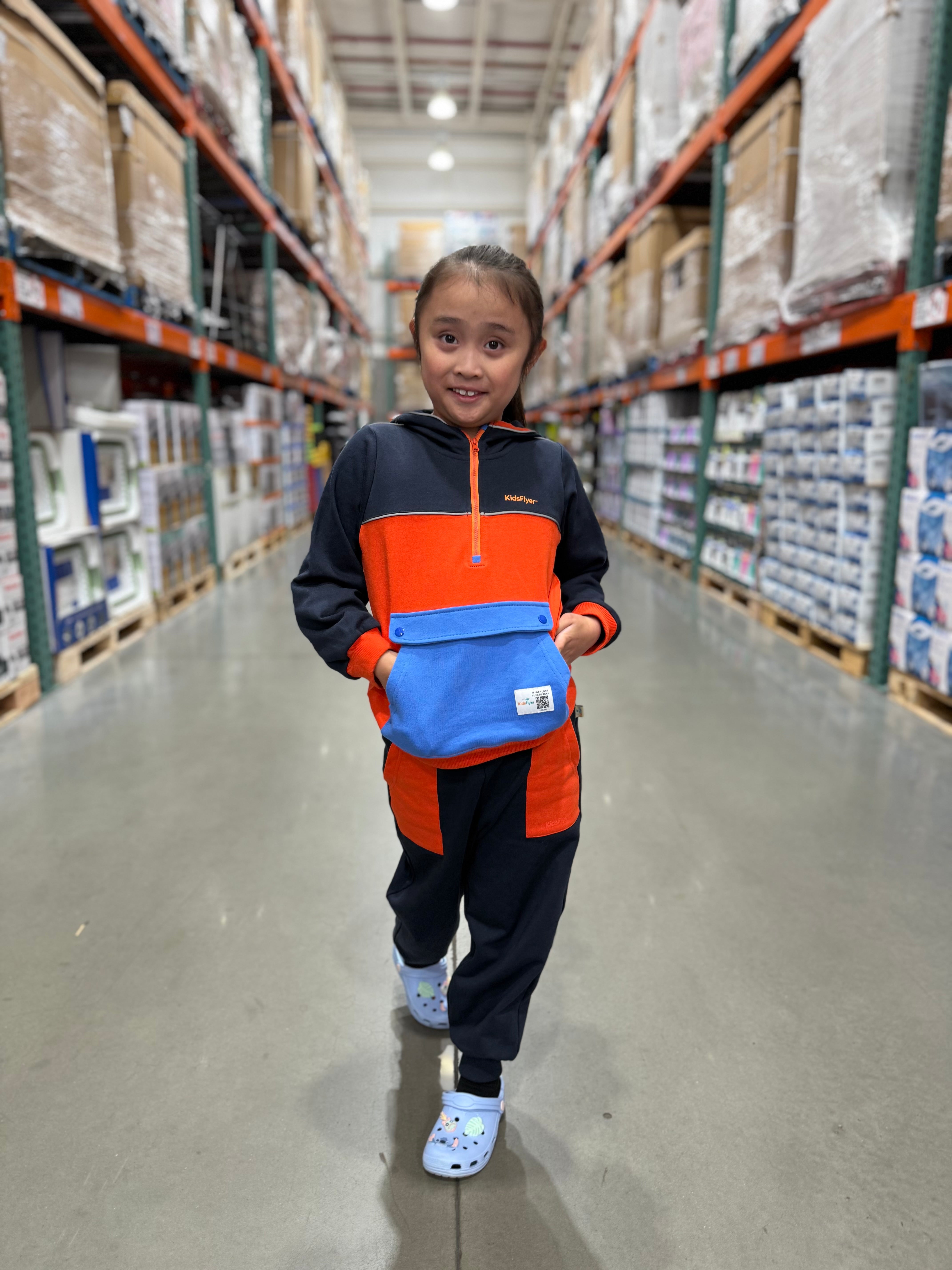 KidsFlyer™ Safety Travel Outfit with Smart QR Code System - BLUE