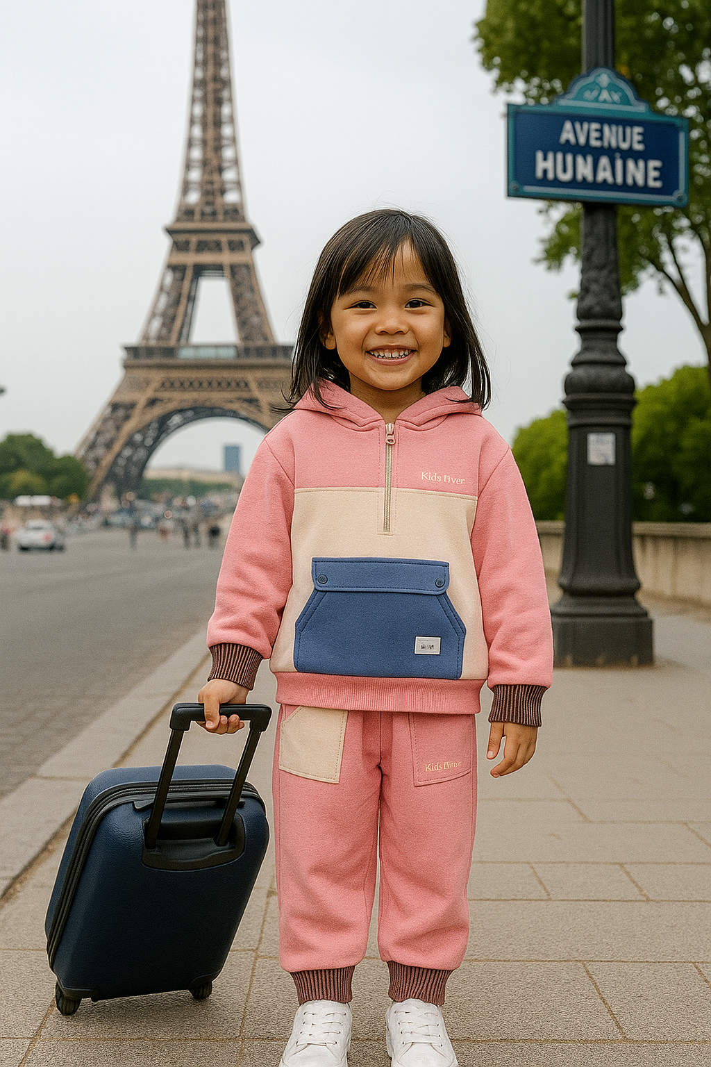 KidsFlyer™ Safety Travel Outfit with Smart QR Code System - PINK