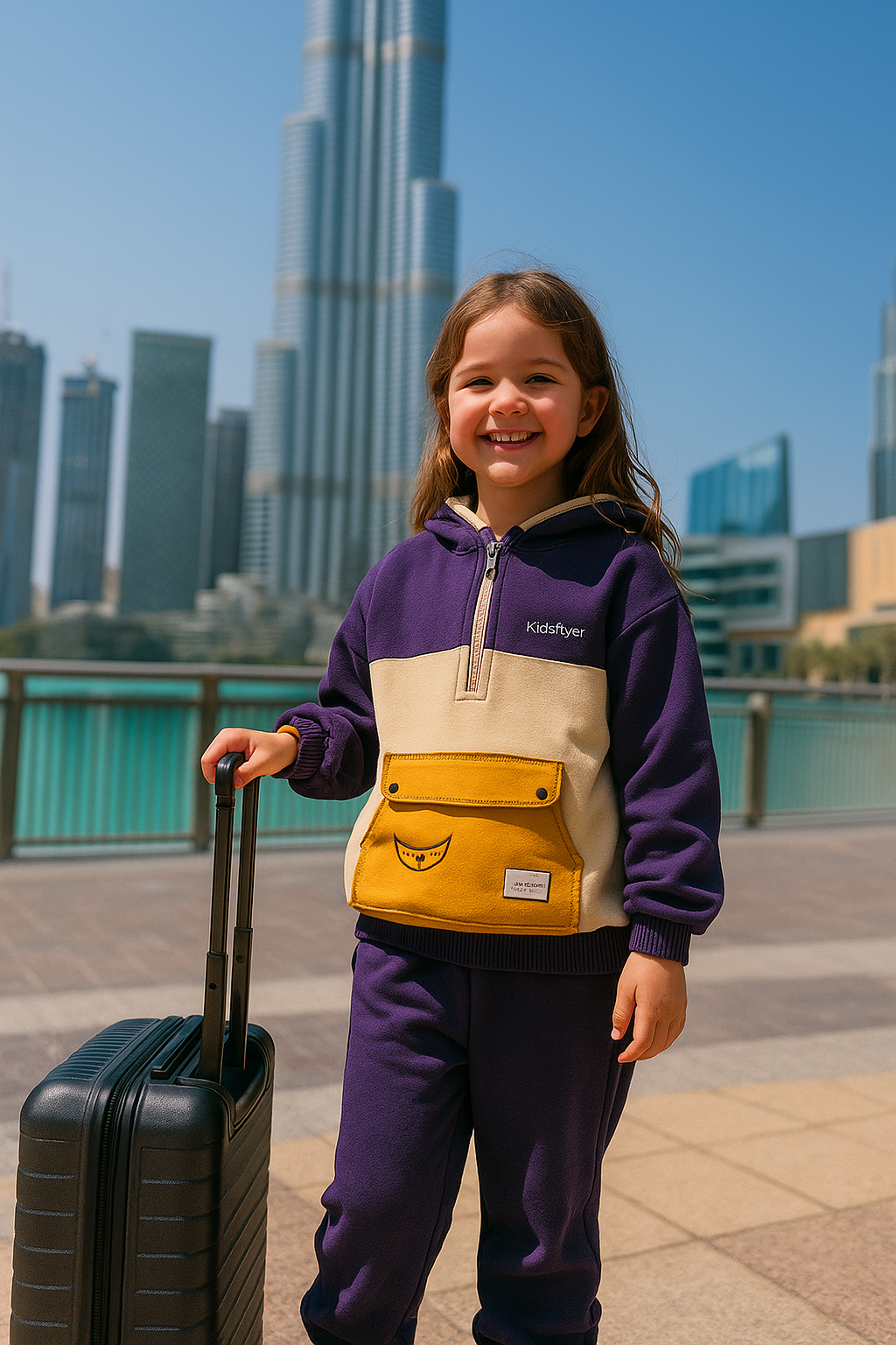 KidsFlyer™ Safety Travel Outfit with Smart QR Code System - PURPLE